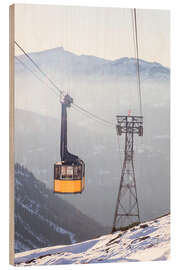 Wood print Nebelhornbahn