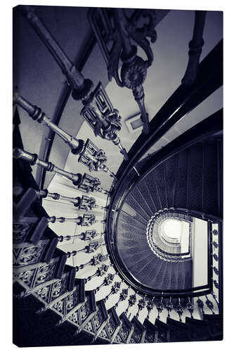 Obraz na płótnie Beautiful ornamented spiral staircase