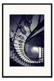 Gerahmter Kunstdruck Schöne verzierte Wendeltreppe