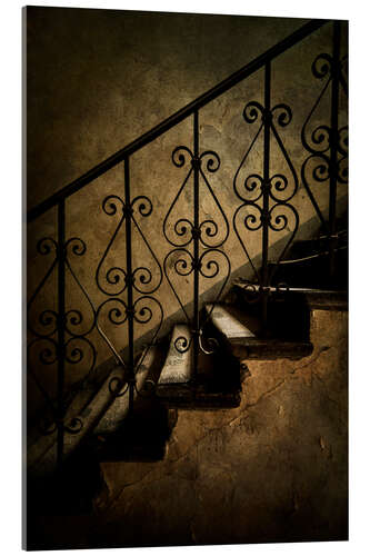 Cuadro de metacrilato Old staircase with ornamented handrail