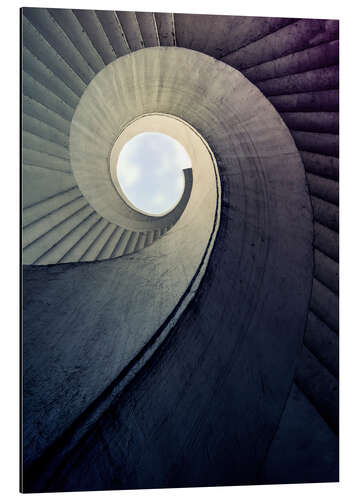 Aluminiumsbilde Concrete spiral staircase