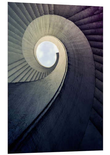 Foam board print Concrete spiral staircase