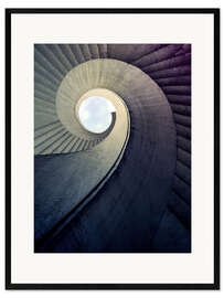 Impressão artística com moldura Concrete spiral staircase