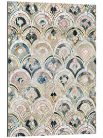 Aluminiumsbilde  Art Deco Marble Tiles in Soft Pastels - Micklyn Le Feuvre