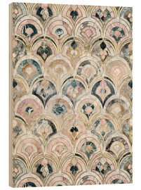 Stampa su legno  Art Deco Marble Tiles in Soft Pastels - Micklyn Le Feuvre