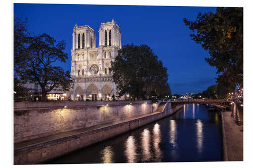 PVC print Notre Dame at night, Paris