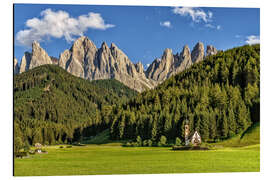 Cuadro de aluminio Val di Funes, Dolomites, South Tyrol