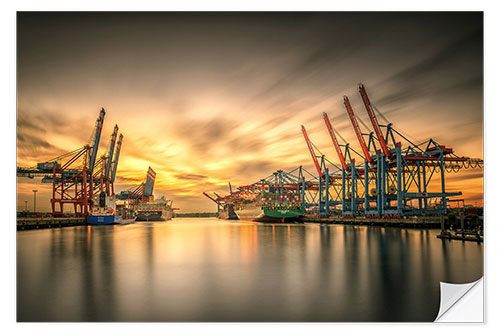 Selvklebende plakat Waltershofer Hafen V