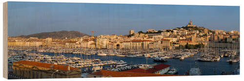 Holzbild marseille Panorama