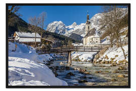 Gerahmter Kunstdruck Malerwinkel in Ramsau (Oberbayern)