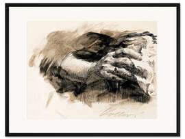 Gerahmter Kunstdruck Handstudie