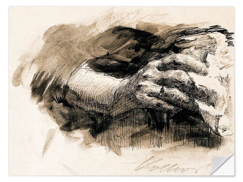 Naklejka na ścianę Hand study