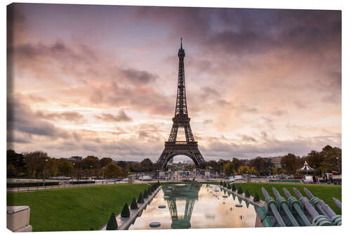 Tableau sur toile Eiffel Tower at sunset, Paris II