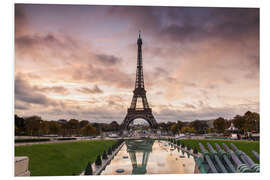 Hartschaumbild Eiffelturm bei Sonnenuntergang, Paris II