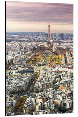 Aluminium print Paris from above in autumn