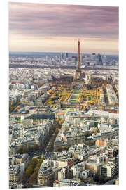 Foam board print Paris from above in autumn