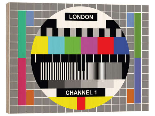 Obraz na drewnie London TV channel 1