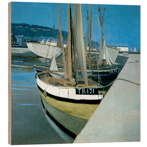 Wood print seaport