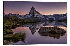 Aluminium print Sunset at Matterhorn