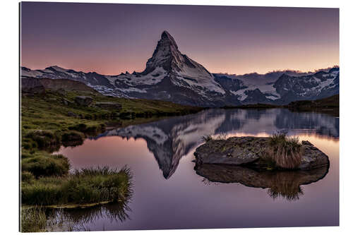 Tableau en plexi-alu Sunset at Matterhorn