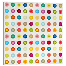 Gallery print vintage colourful circles