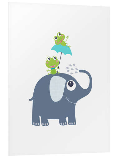 Stampa su PVC Frogs and elephant