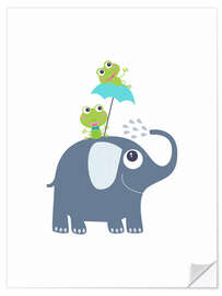 Wall sticker Frogs and elephant