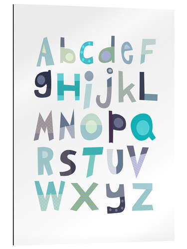 Galleritryck Blue alphabet