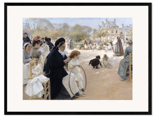 Impression artistique encadrée Dans les jardins du Luxembourg