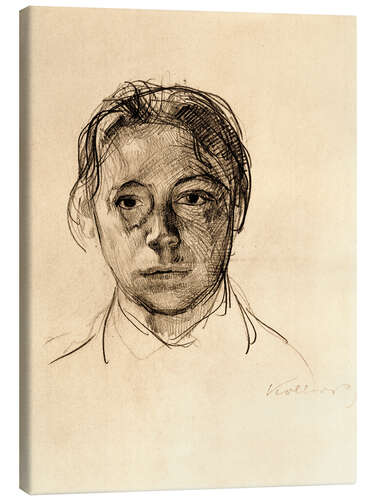 Canvastavla Self-Portrait with Loose Hair, 1892