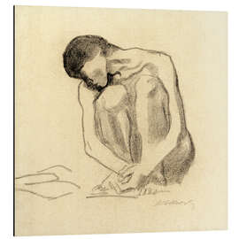 Magnettafel Hockender weiblicher Akt