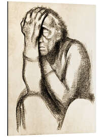 Magnettafel Nachdenkende Frau