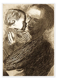Poster Femme avec un enfant dans les bras - Käthe Kollwitz