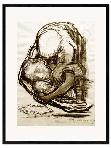 Stampa artistica con cornice Death takes a woman to be