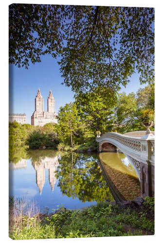 Lienzo Famous bow bridge in Central Park, New York city, USA