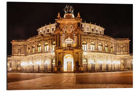 Magnettafel Dresdener Semperoper bei Nacht