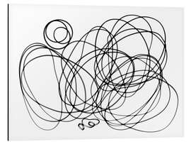 Magnettafel Linear Schwarzweiß I