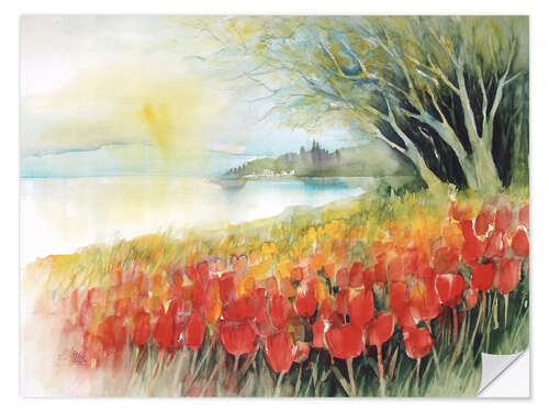 Sisustustarra Tulips blossoms in Ueberlingen on Lake Constance