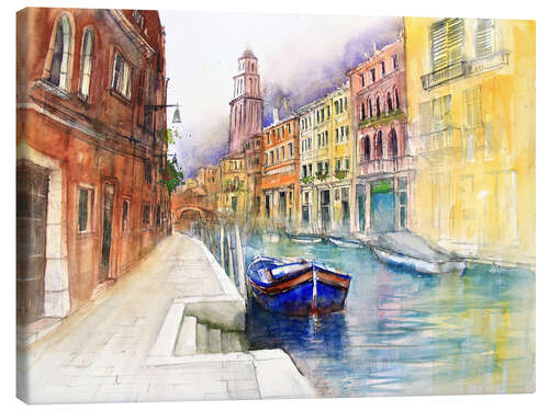 Canvas print Rio de San Barnaba, Venice, Italy