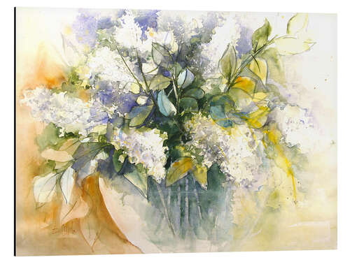 Print på aluminium White lilac