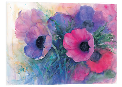 Foam board print anemones blossom