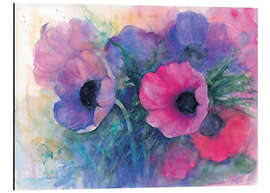 Magnettafel Anemonenblueten