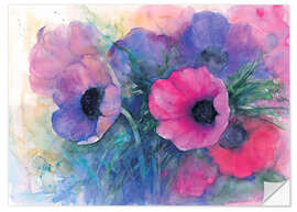 Wall sticker anemones blossom