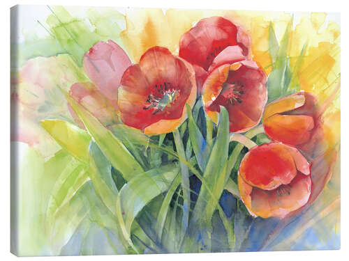 Canvas print tulips bouquet