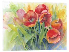 Foam board print tulips bouquet