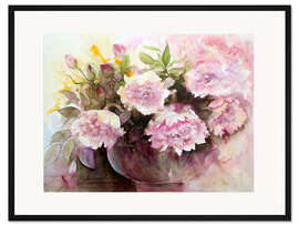 Gerahmter Kunstdruck Pfingstrosen