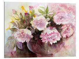 Tableau en plexi-alu paeonies