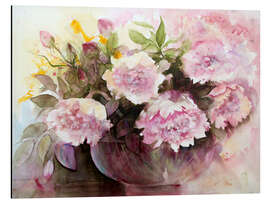 Magnettafel Pfingstrosen