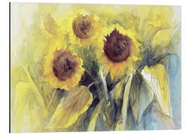 Aluminium print sunflower