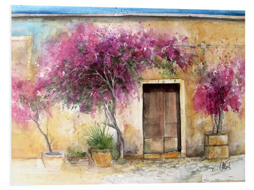 Tableau en PVC Bougainvillea on Mallorca